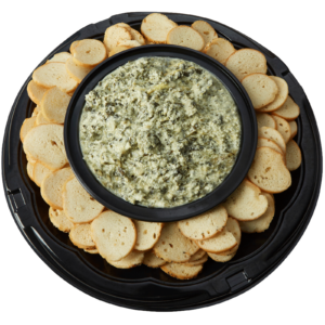 Bagel Chips & Spinach Artichoke Dip
