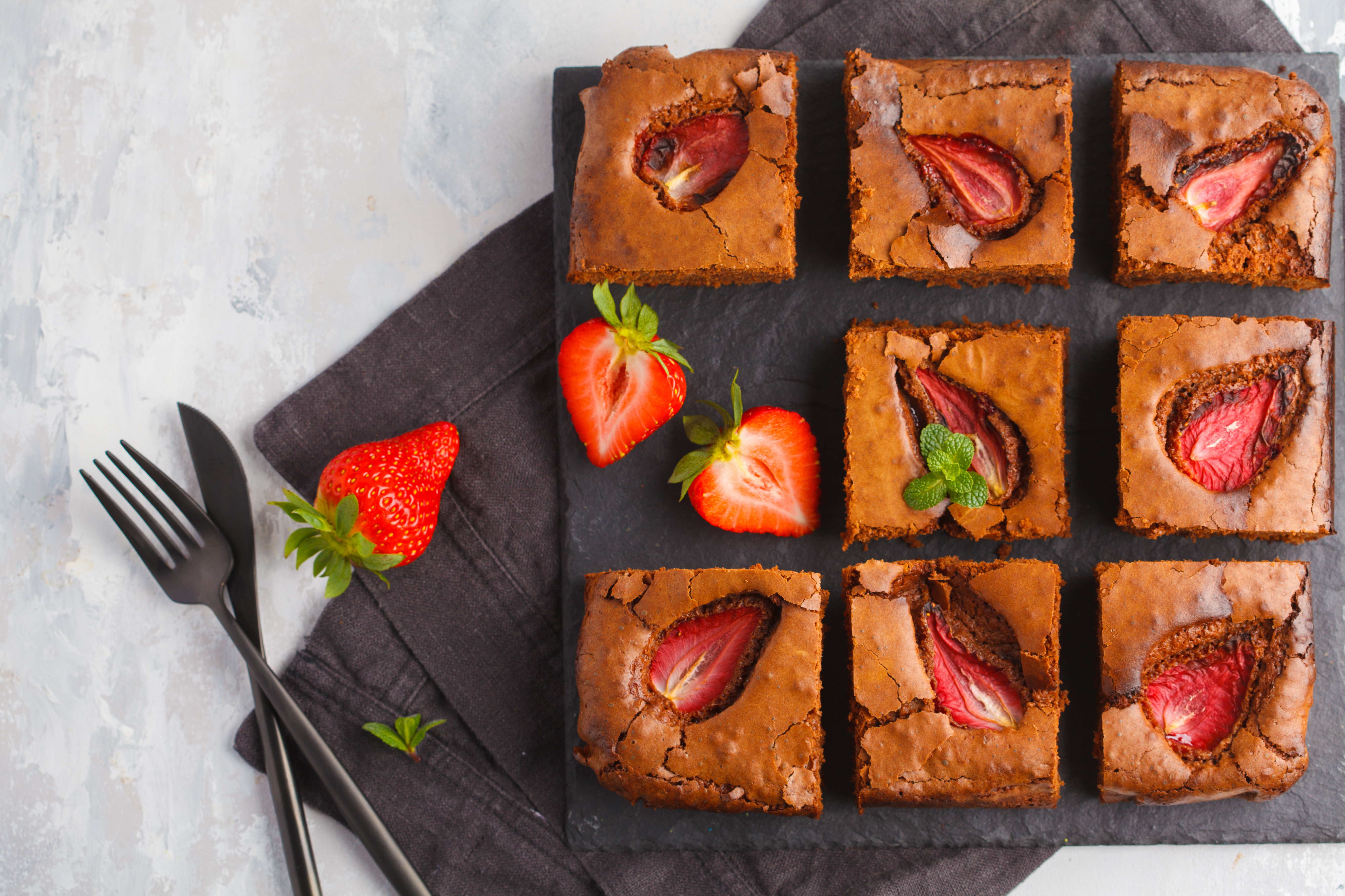 Valentine's Double Chocolate Strawberry Brownies