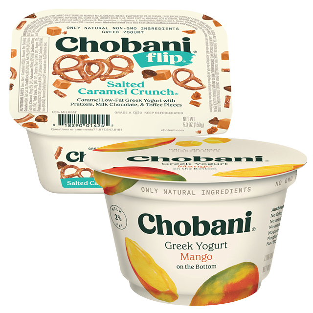 Chobani Yogurt, Flips, Zero Sugar, Fruit on the Bottom, or Creations 