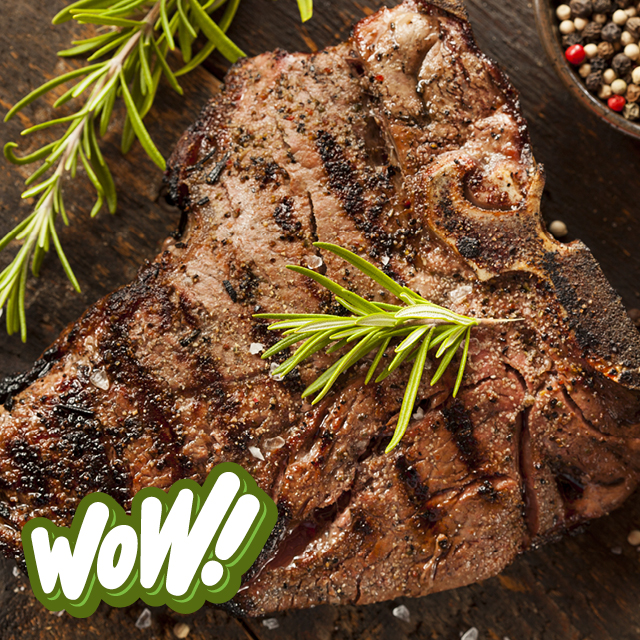 Porterhouse or T-Bone Steak