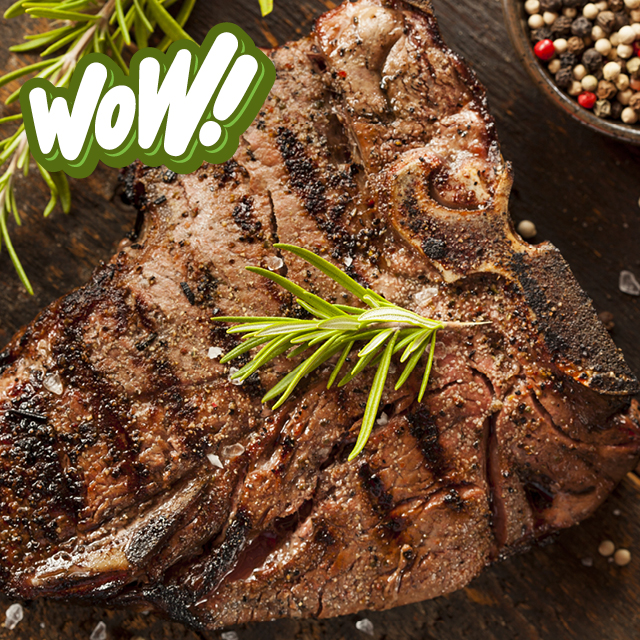 Fresh Beef Porterhouse or T-Bone Steaks