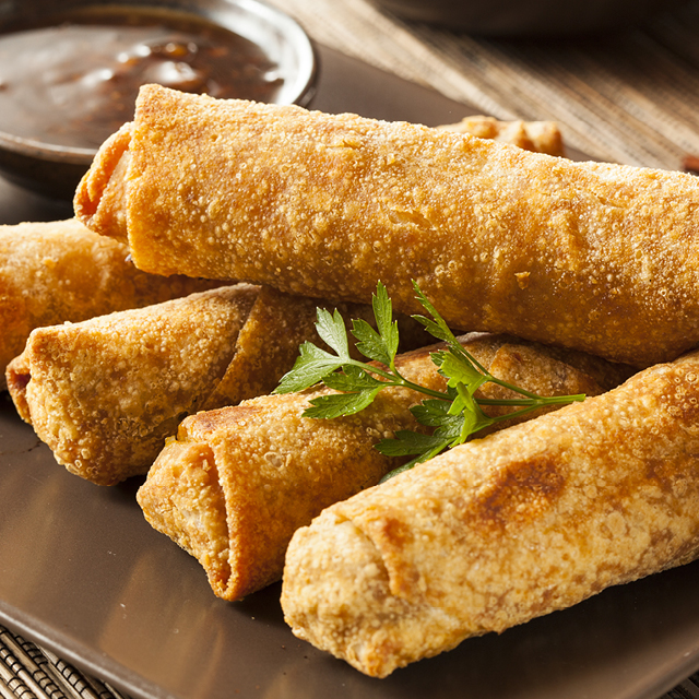 Pepperoni Pizza Stuffed Egg Roll