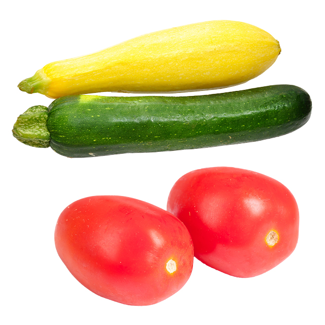 Zucchini Squash/Plum Tomatoes