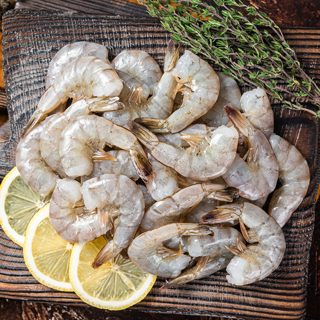 Ex-Jumbo Raw Domestic Gulf White Shrimp 