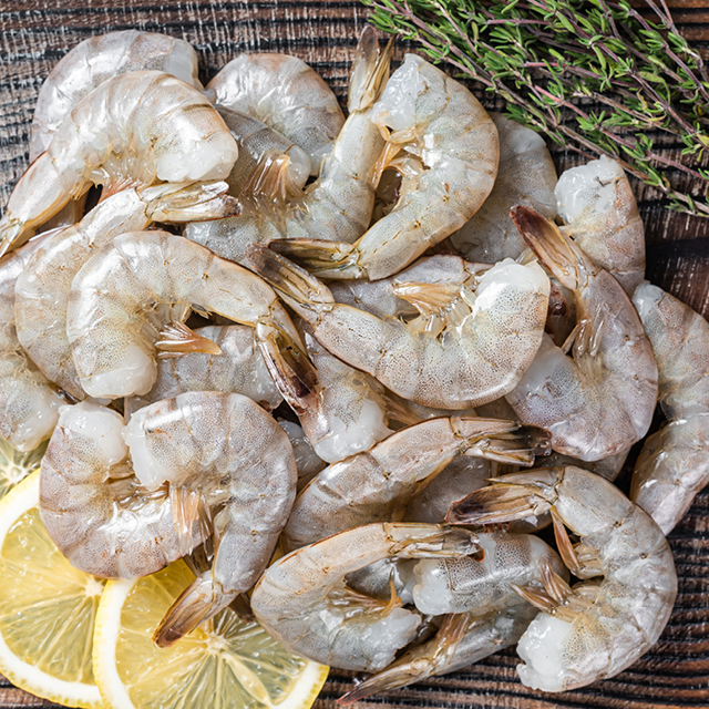 Ex-Jumbo Raw Domestic Gulf White Shrimp 